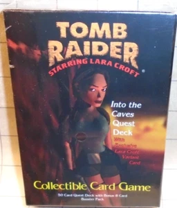 Tomb Raider Lara Croft CCG Starter SIGILLATO 1° stampa 1999 - Quest Deck - Foto 1 di 3