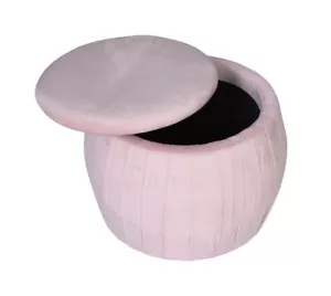 Sitzhocker mit Stauraum Hocker Deckel Aufbewahrungsbox Samthocker Sitztruhe Rosa - Bild 1 von 8