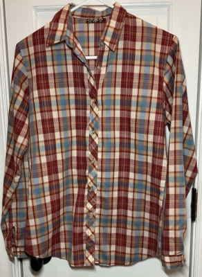 BLUSA VINTAGE GAP ROJA AZUL A CUADROS JUNIOR TALLA 13 MEZCLA DE ALGODÓN USADA EN EXCELENTE ESTADO Foto 1 de 2