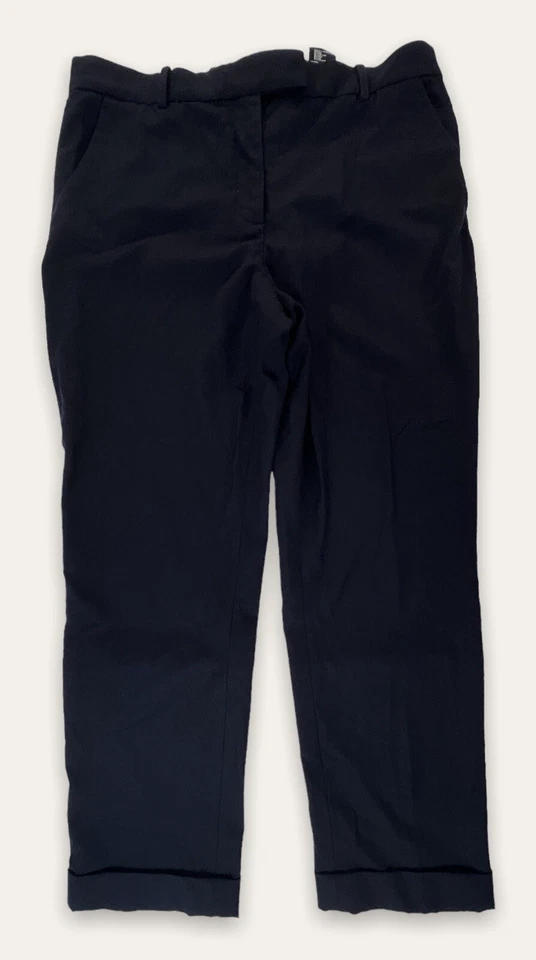 COS Wool Blend Blue Trouser Pants Cuffed Hem Women Sz 8 25” Inseam - Image 1 of 4
