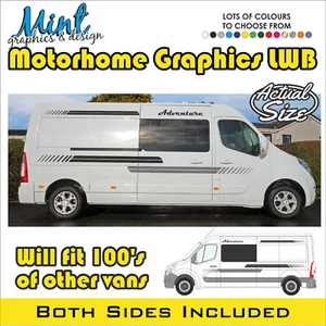 LWB NISSAN NV400 L3 autocaravana cámper calcomanías pegatinas furgoneta gráficos SIN P&P 028 - Imagen 1 de 4