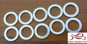 13 x 18 x 1.3mm Aluminium oil Sump Plug Sealing Pneumatic Crush Washer x 10 pcs - Picture 1 of 1