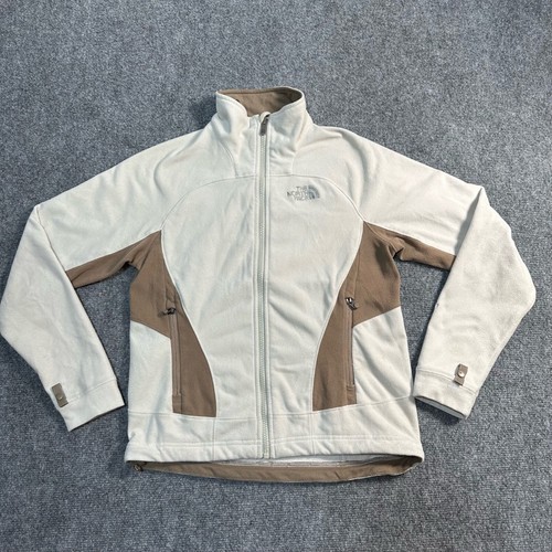 VETEMENTS The North Face Giacca Donna Extra Small Pile Bianco Full Zip Finto Collo Outdoor