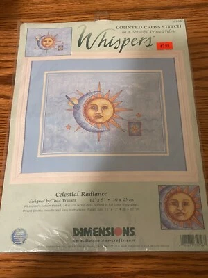 Dimensions CELESTIAL RADIANCE Counted Cross Stitch Kit Sun Moon #35056 - NIP - Image 1 of 3
