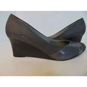 Life Stride Gray Wedge Memory foam insole Sz. 8.5M Great comfort shoe - Picture 1 of 8