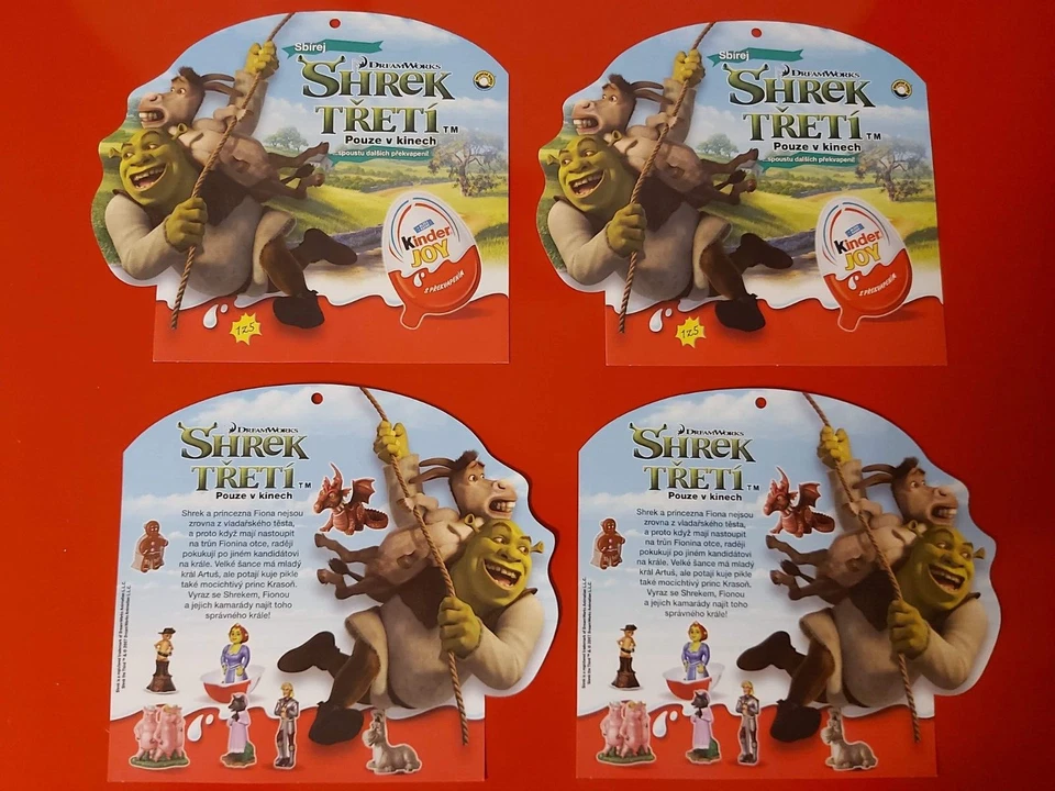 Ü-Ei=Shrek der Dritte=Kinder Joy=4 x Werbung=Dreamworks=Anhänger - Bild 1 von 1