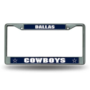 New NFL Dallas Cowboys Car Truck Chrome Metal License Plate Frame - Picture 1 of 1