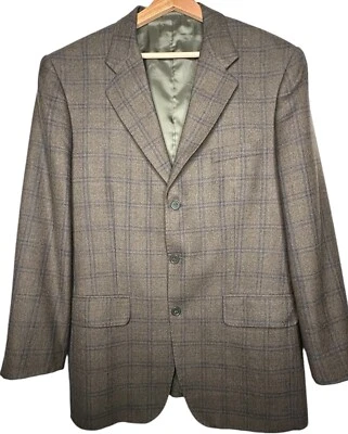 De Colección Giovanni Para Hombre Verde Mezcla de Lana Traje Chaqueta Talla 40 R Blazer Hong Kong Retro Foto 1 de 4