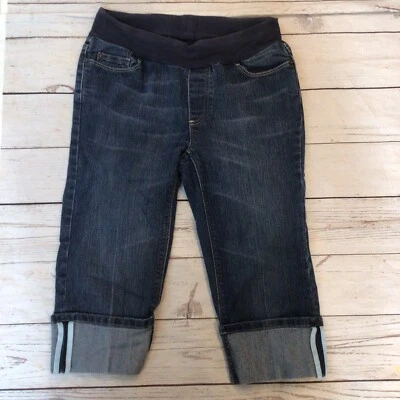 American Star Original Maternity Demi-Panel Rolled Cuff Denim Capri Pants Size S - Image 1 of 4