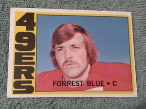 1972 Topps Football # 38 San Francisco 49ers Center Forrest Blue EX-Nr Mt - Picture 1 of 2