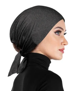 Women's Cotton Tie Back bonnet Hijab Under-cap Islamic under-scarf Hijab Cap - Picture 1 of 28