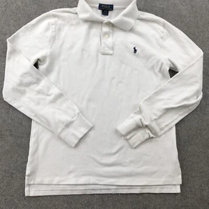 Polo Ralph Lauren Polo Shirt Boys XL White Long Sleeve Golf Rugby Casual * - Picture 1 of 9