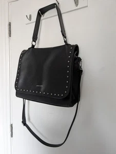 Pierre Cardin - Large Black Messenger Bag - Picture 1 of 9