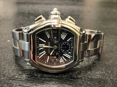 Reloj automático Cartier Roadster XL cronógrafo esfera negra W62007X6 2618 Foto 1 de 4