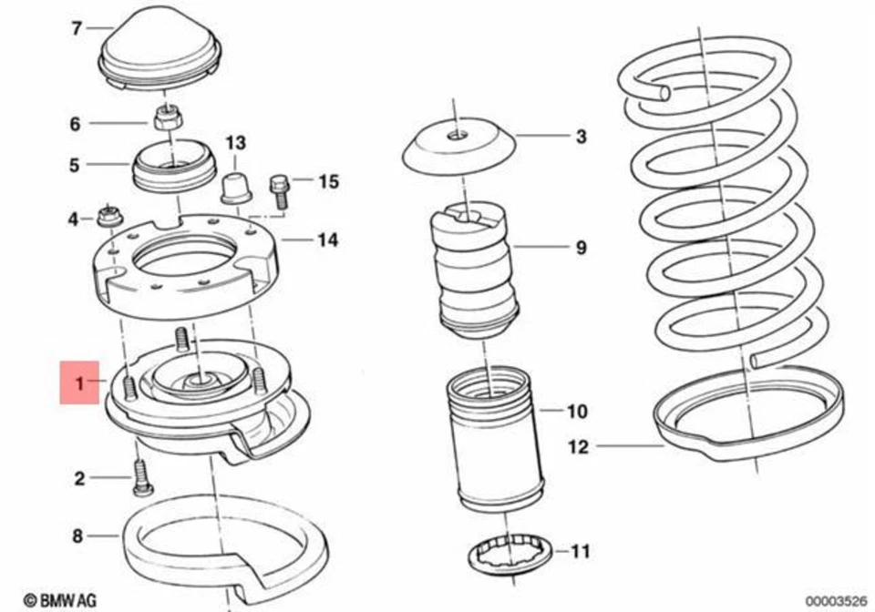 NUEVO GENUINO BMW 31331134086 Guía Soporte B&V Foto 1 de 1