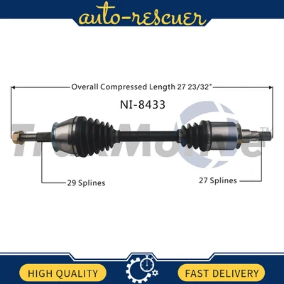 Front Left or Right CV Axle Shaft SurTrack NI-8433 for Infiniti QX56 QX80 AWD - Изображение 1 из 2