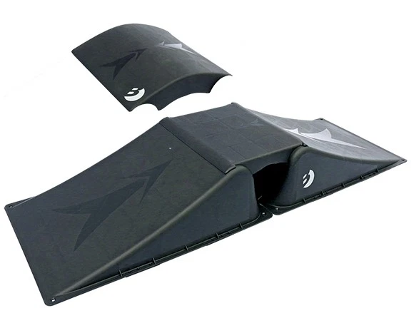 Ausstellung: Best Skater Doppelrampen-Set für Skateboard, Skaterrampe 4tlg schw. - Bild 1 von 1