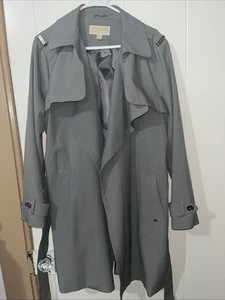 Michael Kors gray belted trench coat/raincoat - Picture 1 of 5