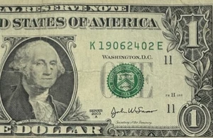 Banconota compleanno 24 febbraio 1906 fantasia numero di serie banconota da 1 dollaro K19062402E FW - Foto 1 di 6
