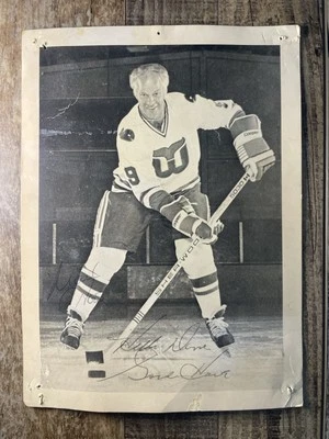 Gordie Howe Signed Photo 1982 Hartford Whalers 7.5x5.5 NHL No COA - Image 1 of 4