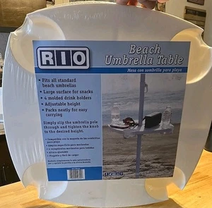 Rio Strandschirm verstellbar Tisch Tablettplatte mit 4 Getränkehaltern/neu versiegelt - Bild 1 von 7