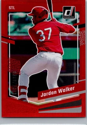2023 Donruss #114 Jordan Walker Holo Red #/2023 - Image 1 of 2