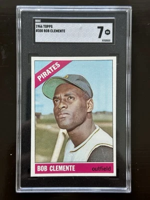 1966 Topps #300 Roberto Bob Clemente HOF Pirates SGC 7 NM SHARP & CENTERED!!! - Image 1 of 2