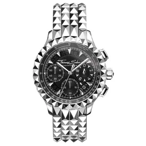 Thomas Sabo Men’s Watch - Rebel At Heart Chronograph Black Silver - Picture 1 of 4