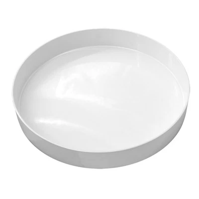 Kerzen Tablett rund hochglanz weiß - 25 cm - Deko Geschenk Servier Obst Teller - Bild 1 von 4