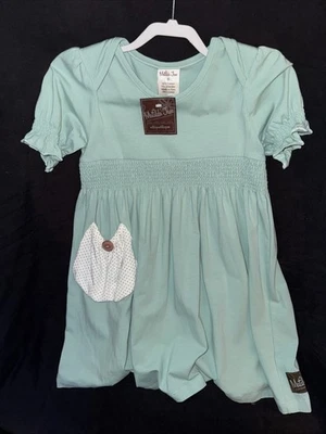 Vestido de regazo Matilda Jane para niñas talla 6 verde brumoso claro bolsillo único nuevo con etiquetas Foto 1 de 4