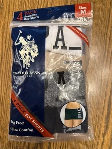 U.S. Polo Assn. 4 Pack Seamless Boy Shorts Size M White Tan Gray Black - Picture 1 of 11
