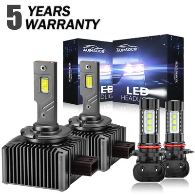 Faros LED HID HI/LO y faros antiniebla blancos para Cadillac XLR 2004-2008 4 piezas Foto 1 de 4