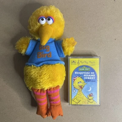 Small Big Bird Plush And Lullaby Music Tape Sesame Street - Image 1 of 4