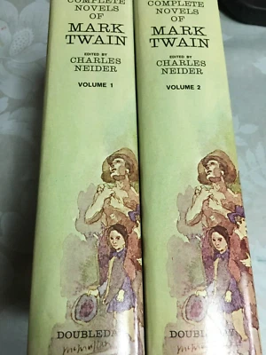 2 RARE BOOKS! The Complete Novels of Mark Twain edited by Charles Neider (1957) - Image 1 of 3