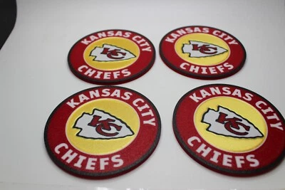 Paquete de 4 posavasos Washington Redskins NFL con soporte impreso en 3D nuevo Foto 1 de 4