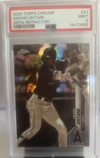 2020 Topps Chrome #21 Shohei Ohtani Mint Sepia Refractor 9 Psa Graded