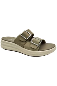 Clarks Cloudsteppers Women's Slide Sandals Drift Buckle Sand Combi - Picture 1 of 3