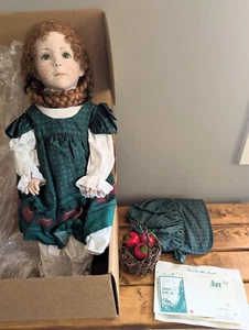 Nuevo Linda Rick 1994 Apple Annabelle Vintage Grande Porcelana The Doll Maker #157 - Imagen 1 de 16