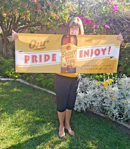 SHINER Bock Beer Banner Large 48" x 18" man Cave / Garage Art  13oz material - Picture 1 of 7