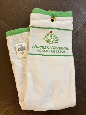 Toalha feminina amadora de tecido branco Augusta National Golf Club Masters 2025 - Imagem 1 de 2
