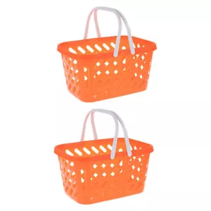 2 Pcs Shopping Basket Toy Shopping Cart Toy Shopping Basket Kids - Picture 1 of 12