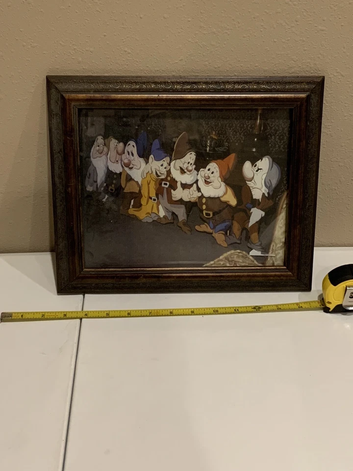 Cuadro de siete enanitos con marco  Foto 1 de 1
