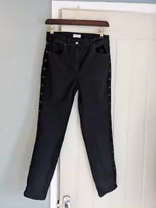 Together/Freeman's Black Ankle Grazer Cotton Jeans/Trousers Size 8 - Picture 1 of 4