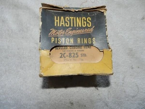 Vtg  Hastings BevelChrome Vent Piston Rings Set 2C-825  Std 3 3/16 x 3/32 x 5/32 - Picture 1 of 4