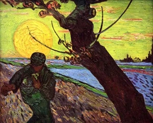 FARMER IN THE FIELD FRANCE PAINTING ART BY VINCENT VAN GOGH REPRODUCTION - Picture 1 of 3