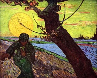 FARMER IN THE FIELD FRANCE PAINTING ART BY VINCENT VAN GOGH REPRODUCTION - Image 1 of 3