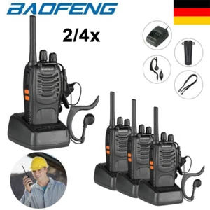 2/4x Baofeng Walkie Talkie BF-888S Sprechfunkgeräte Handfunkgerät 16Kanäle 5KM - Zdjęcie 1 z 21