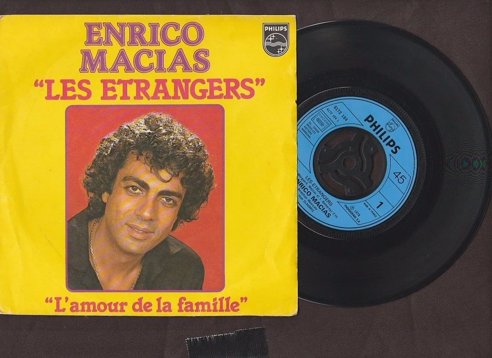 Enrico Macias - Les Etrangers / L'Amour de la Famille - 7" single picture sleeve - Image 1 of 1