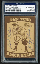 JUDY JOHNSON AUTOGRAPHED 1974 Laughlin Old-Time Black Stars PSA Authentic "RARE"