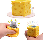 Holgosiu Squishy Cheese Toy Squeeze Cheese Rat Stress Ball Squishy Fidgets Mice
